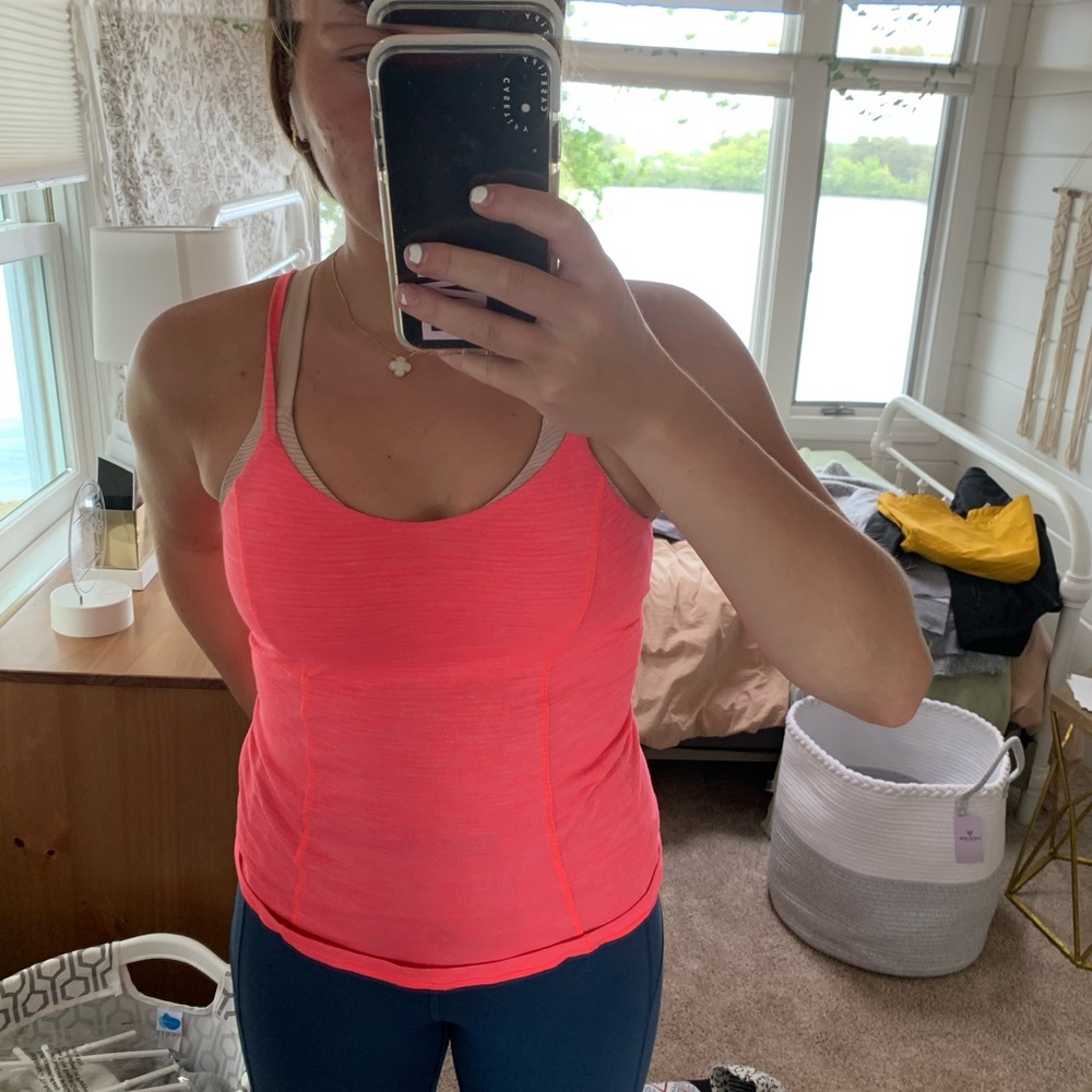 Athletic Tank Top with Built In Sports Bra